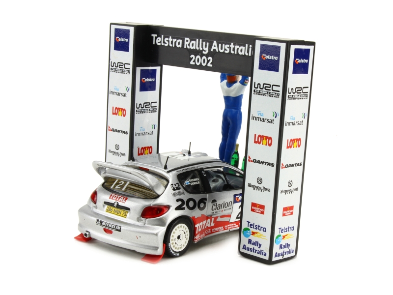 43687 Peugeot 206 WRC Podium 2002