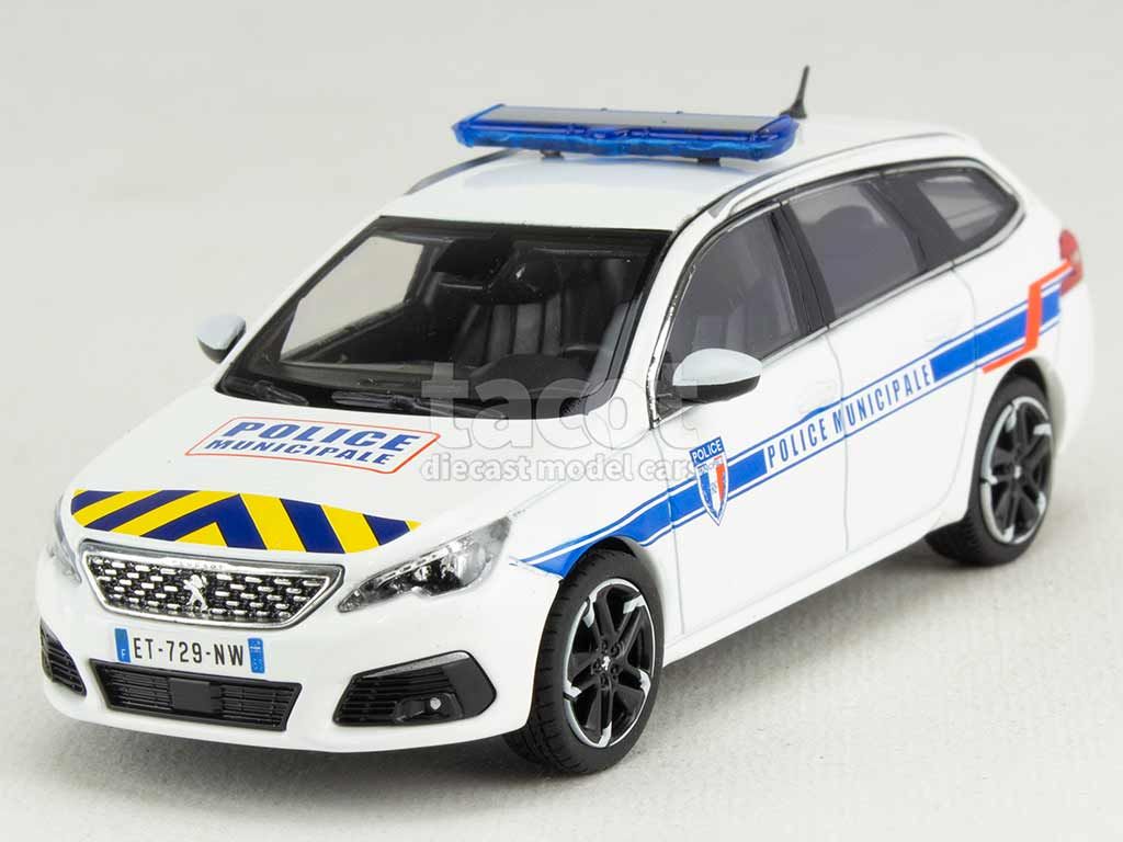 Peugeot - 308 SW Police 2018 - Norev - 1/43 - Voiture miniature diecast  Autos Minis
