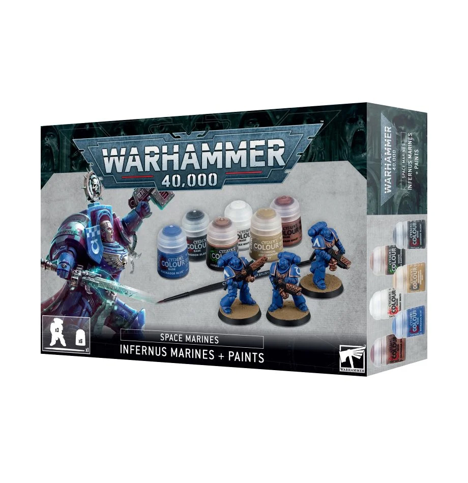 GW 1029 Boîte de démarrage Space Marines Infernus + Peintures Citadel