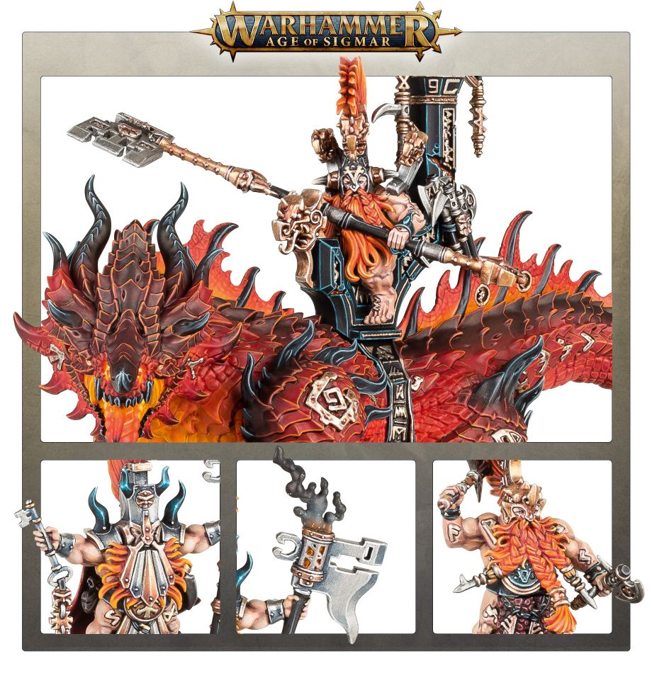 GW 1230 Fyreslayers Père des Runes Aurique sur Magmadroth