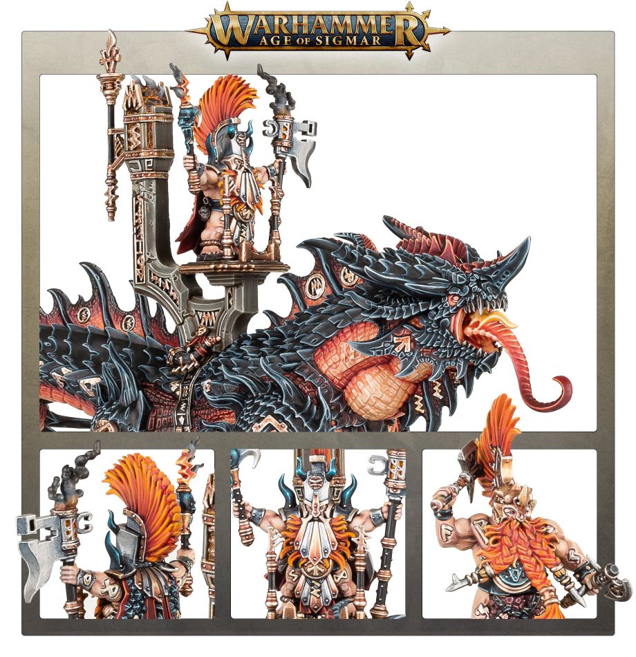 GW 1230 Fyreslayers Père des Runes Aurique sur Magmadroth