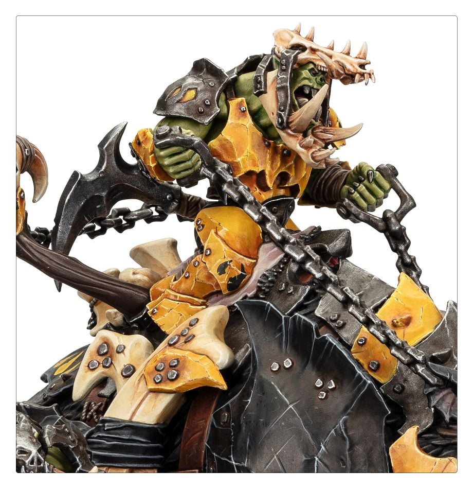 GW 1560 Orruk Warclans Tuskboss on Maw-Grunta