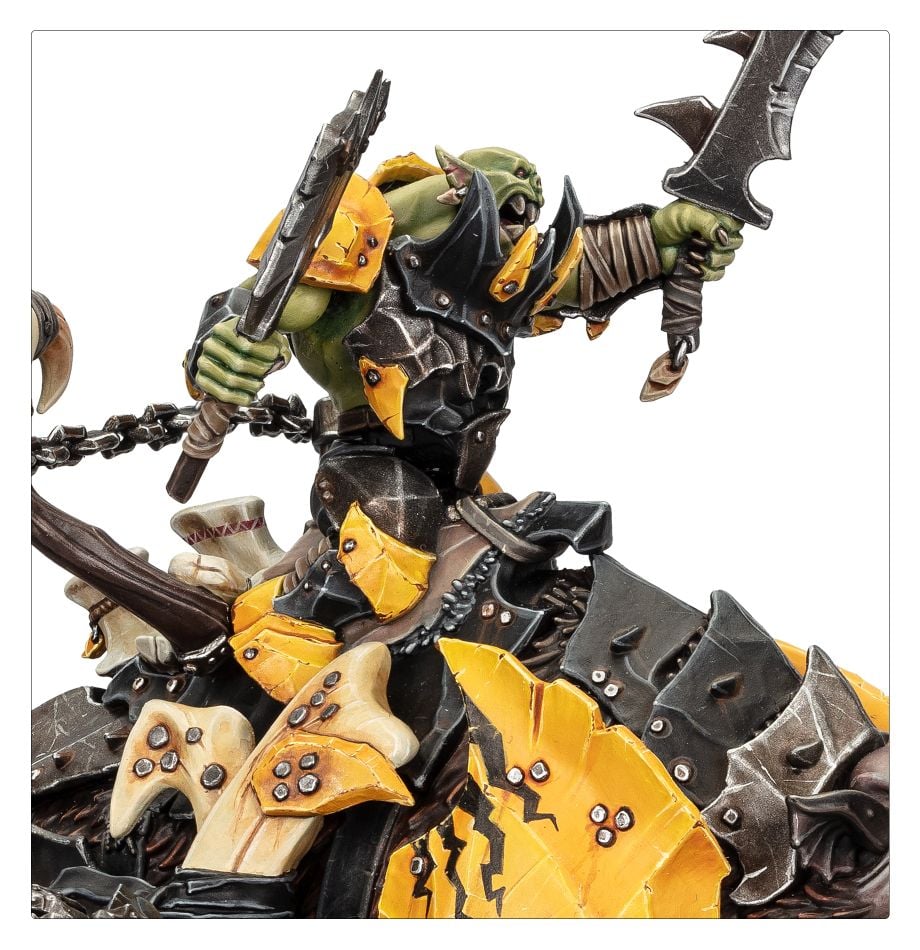 GW 1560 Orruk Warclans Tuskboss on Maw-Grunta