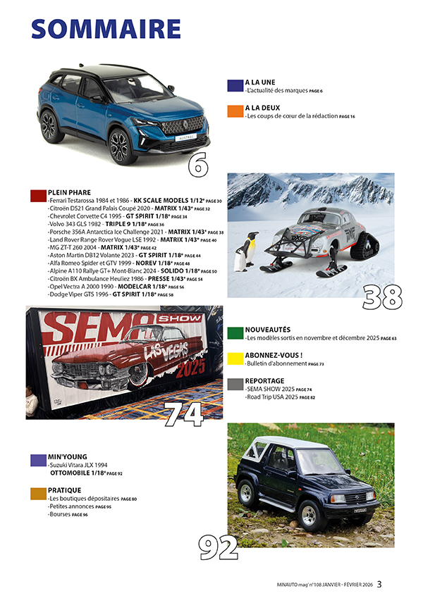 116 MINAUTO mag' No108 Janvier/F&eacute;vrier 2026