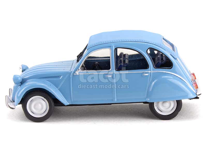 Citroen 2 CV 6 2CV6 Ente 1982 bleu véhicule miniature ABADD117 Hachette  1:43