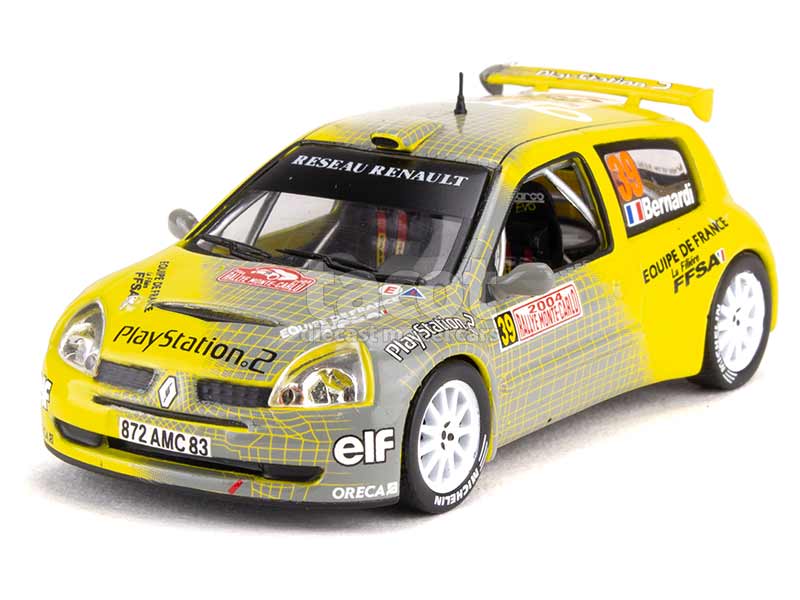1/43 Renault Clio Super 1600 #39 Rallye Monte Carlo 2004 Bernardi IXO