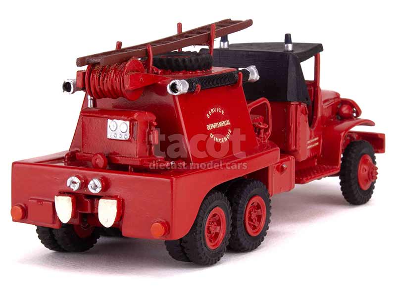 Siege Camion Miniature Sibur 1/50 - Camion GMC CCKW 353 Version Pompiers/Pollution - Bon état Sans Boîte Véhicule Incendie échelle 1:50