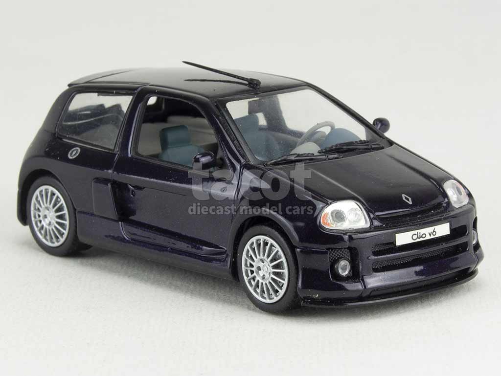 Modèle Réduit Renault Clio Sport V6 Chromée 1:43 Universal Hobbies - Occasion, Démontable