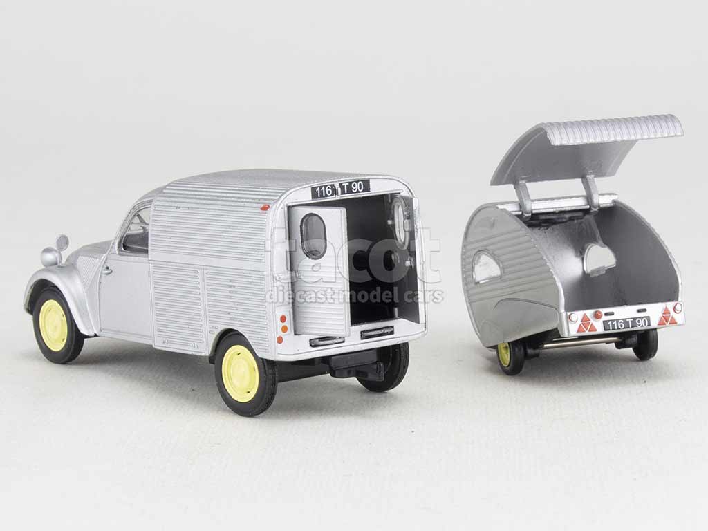 3390 Citroën 2CV AZU Fourgonnette Caravane Ailette