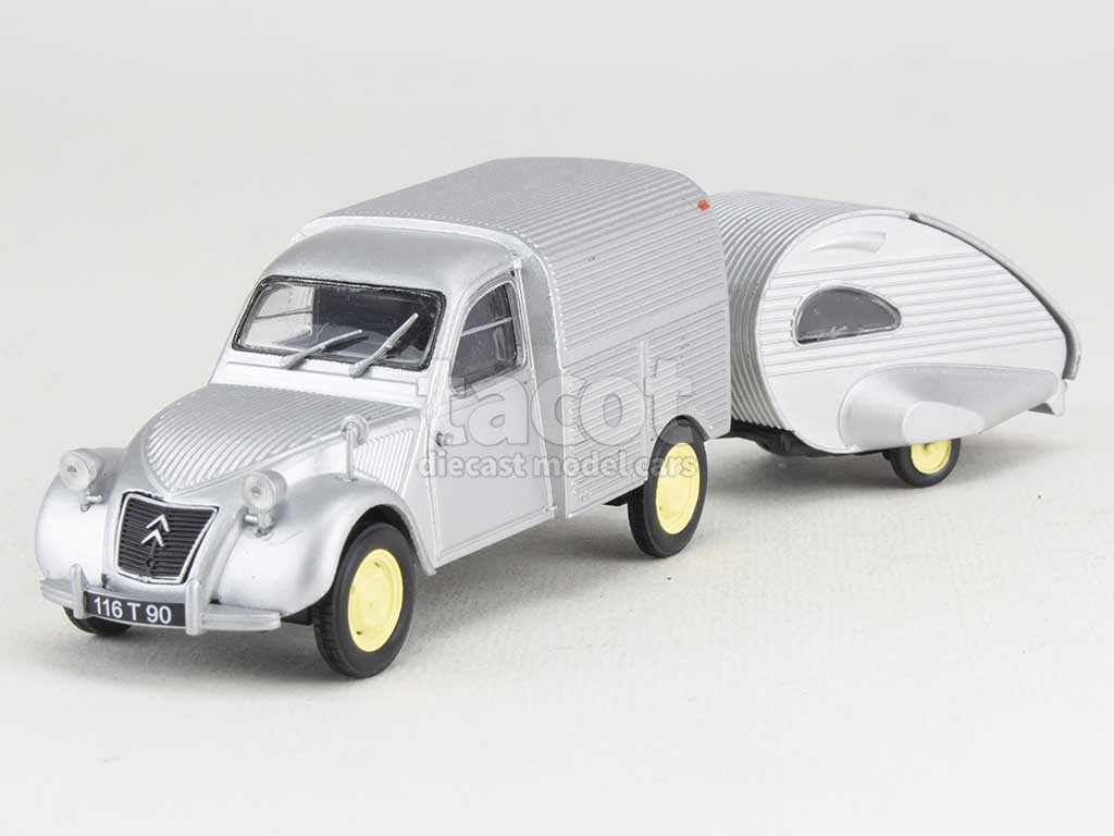 3390 Citroën 2CV AZU Fourgonnette Caravane Ailette