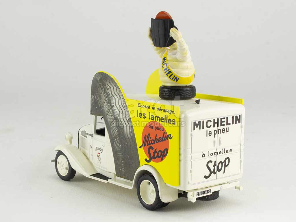 Miniroute TransPub 1/43 - Peugeot 301 Fourgon Michelin - Résine - Occasion (TB état + Boîte)