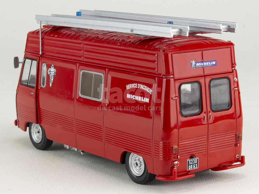 Norev 1/43 - Peugeot J7 Fourgon Airflam - Plastique Orange - Publicitaire - Occasion