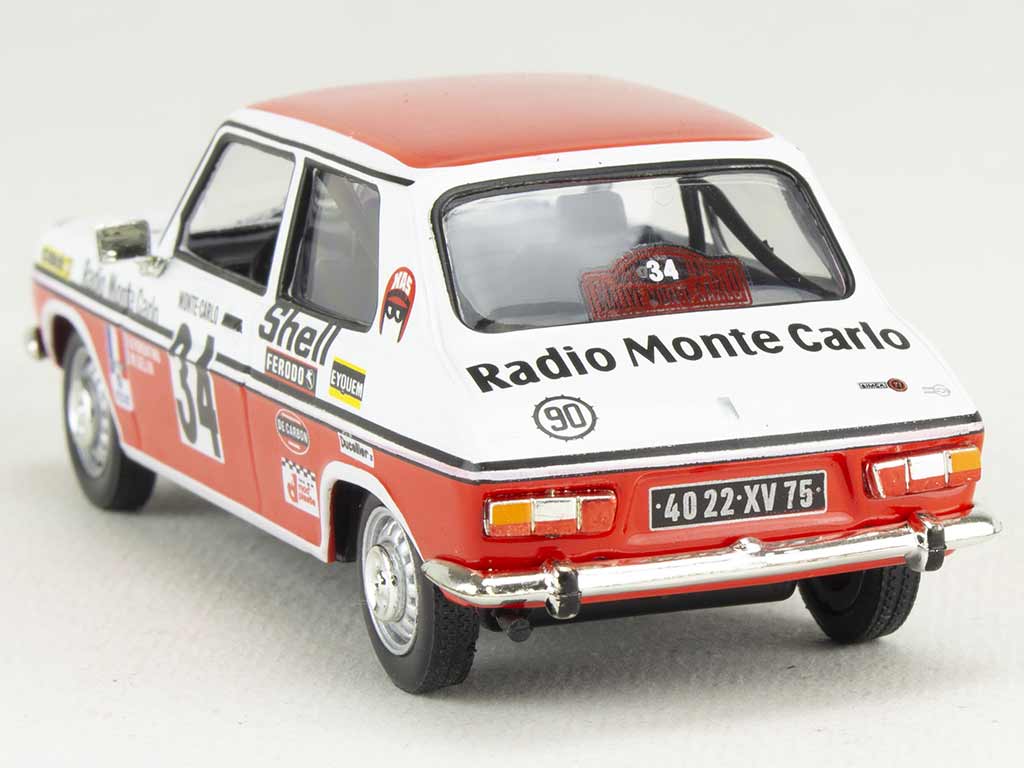 SIMCA 1000 Rally 2 (Bernard Fiorentino) . Rallye de Monte-Carlo 1973