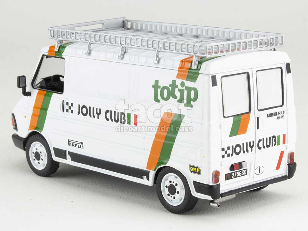 Lot Rallye 1/43 - Fiat 242 Team Jolly Totip + Remorque + Lancia Delta HF 4WD Totip 1987 - IXO/Altaya