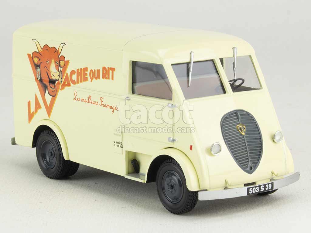 Miniature Norev 1/43 - Peugeot D3A Publicitaire 'La Vache Qui Rit' 1933 - état Neuf Ancien Stock