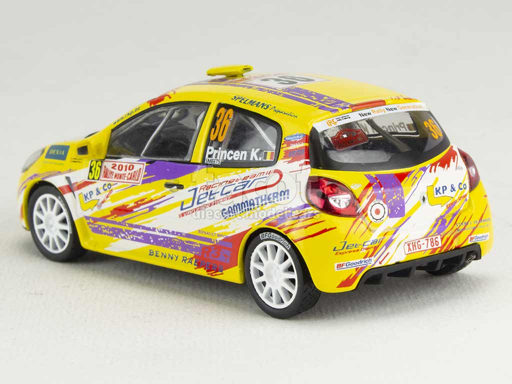 Miniature IXO 1/43 – Renault Clio R3 N°36 – Monte Carlo 2010 – Princen – En Boîte – Occasion