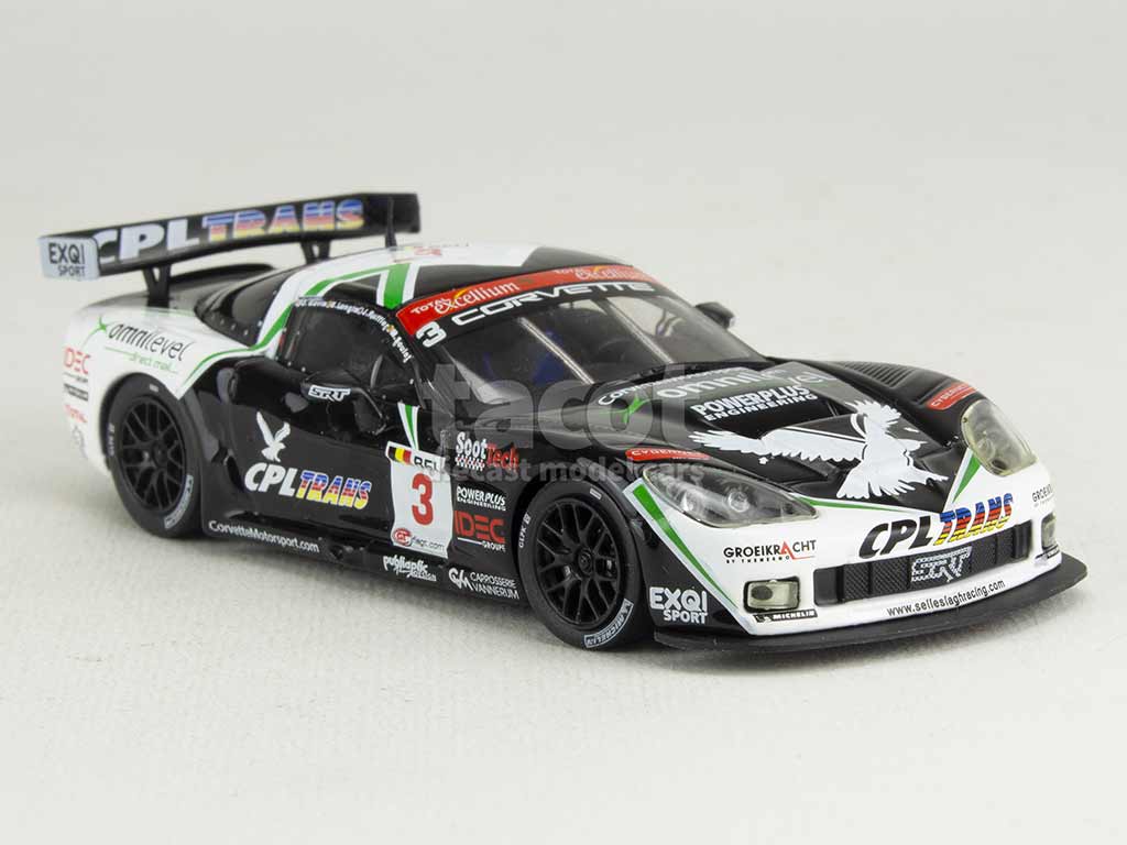 Modèle Réduit 1/43 Corvette Z06 24h Spa 2009 - IXO Altaya - Comme Neuf - Boîte Plexi