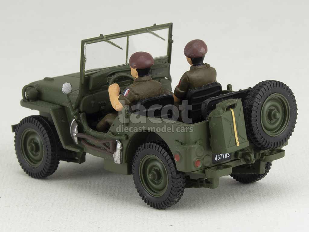 Modèle Réduit Jeep Willys MB 1:24 - Véhicule Militaire En Métal Moulé, Jouet Collection