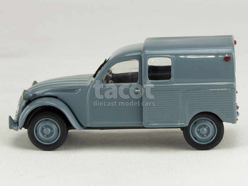 Miniature Citroën 2CV Fourgonnette Bleu Névé 1/64 Par Norev - Neuf En Boîte