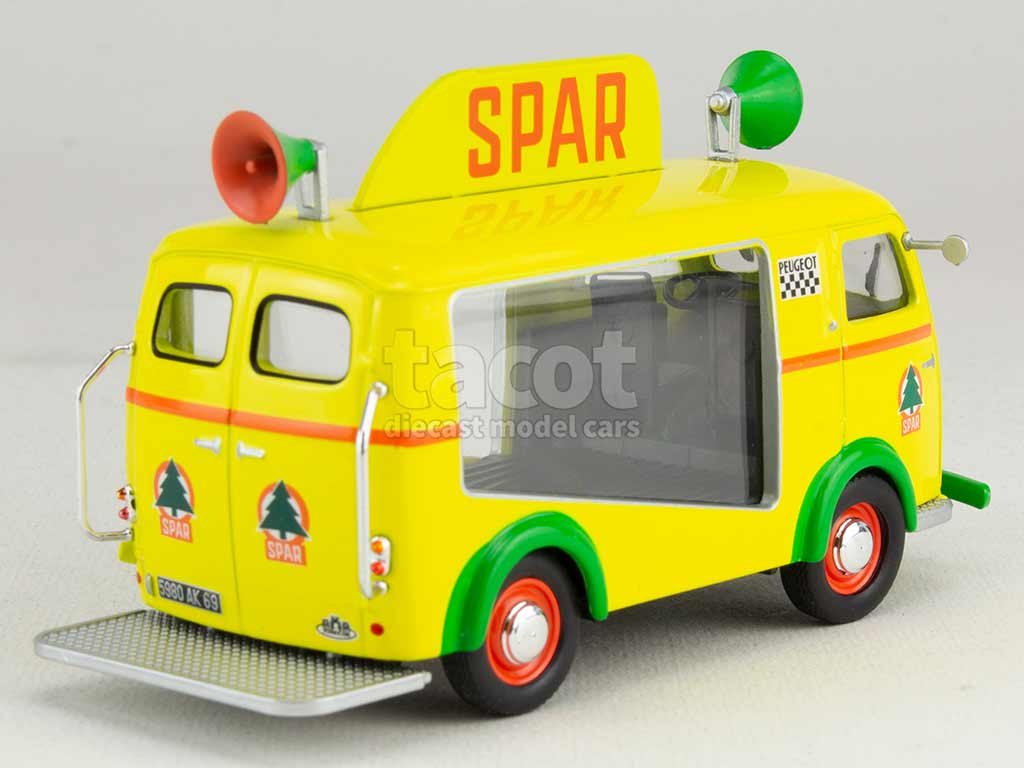 Miniature Peugeot D4A Seb Caravane Tour De France 1954 - Échelle 1/43 - Résine