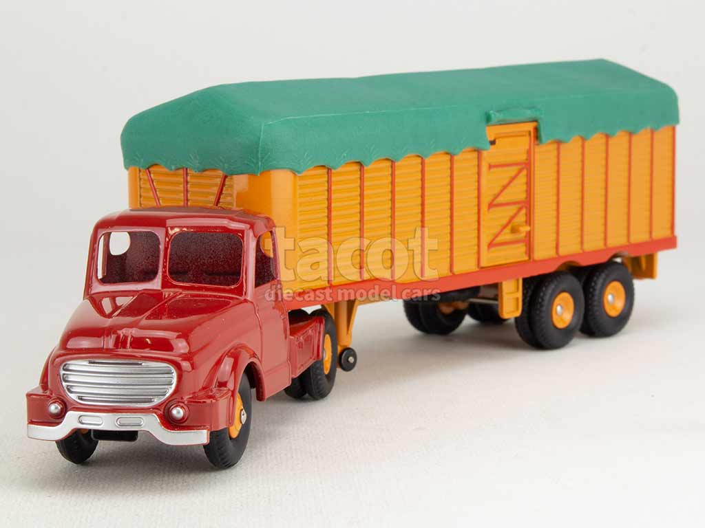 Dinky SuperToys France 36B Willeme Semi-Remorque Bachée, Tractor with Covered Trailer