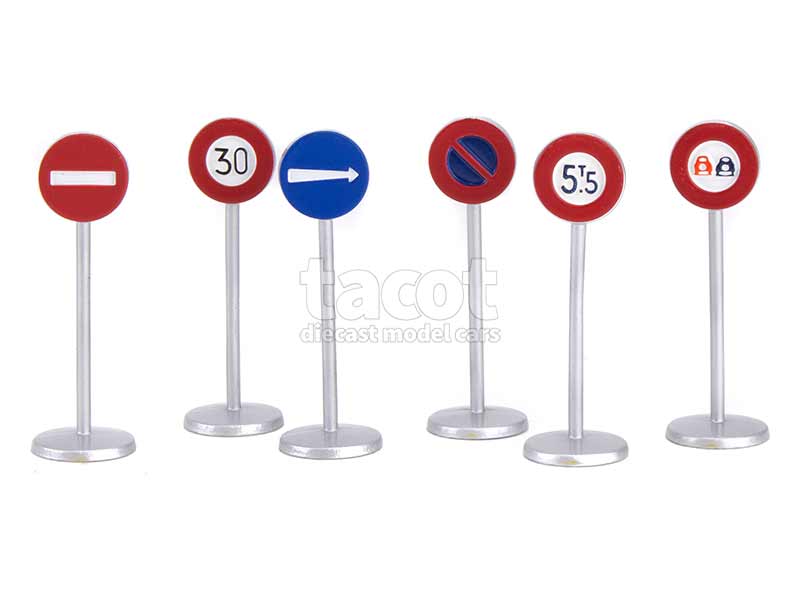 6963 Divers Set 6 Panneaux de Signalisation