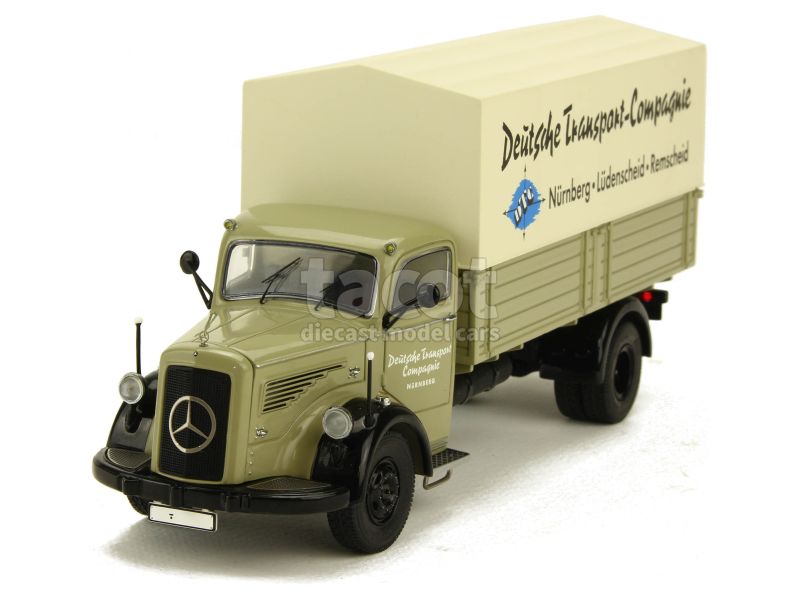Mercedes L 6600 Plateau Baur 1950 – Schuco 1/43 – Montage Métal – Neuf