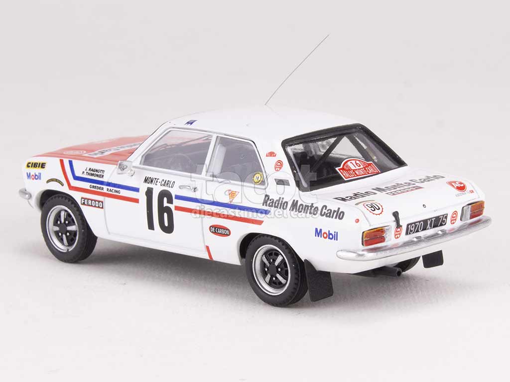 Achetez TRFDSN138 - Trofeu 1:43 TROFEU Opel Ascona (Night Version) #24 Rally Montecarlo 1972 Henri Greder Christian Delferier White Red TRFDSN138 ( - Voitures de rallye miniatures