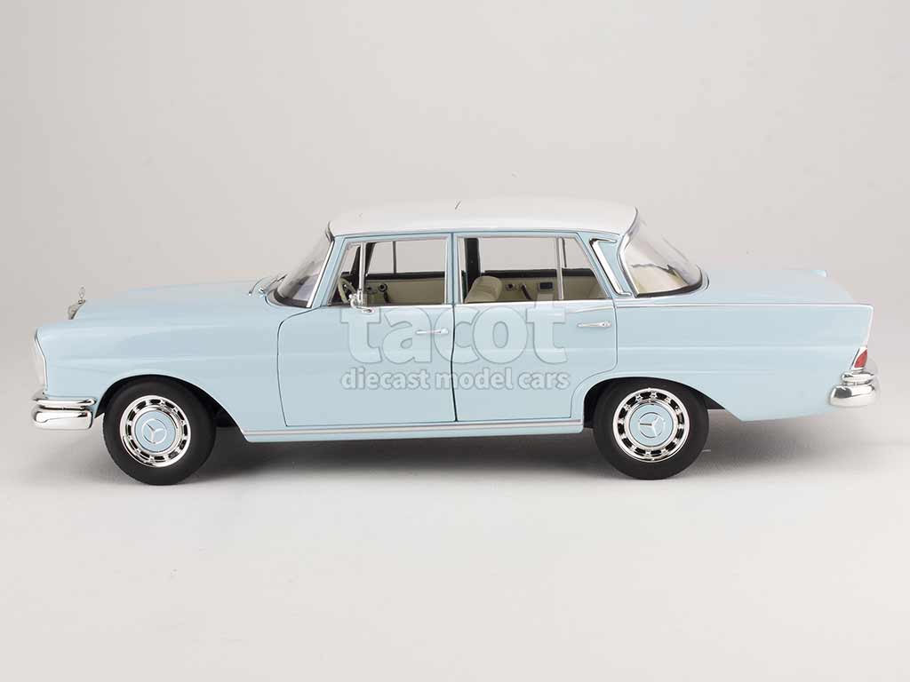 Miniature NOREV Mercedes-Benz 220 SE - 1/86 - Vintage - Bleu - Avec Boîte D'origine