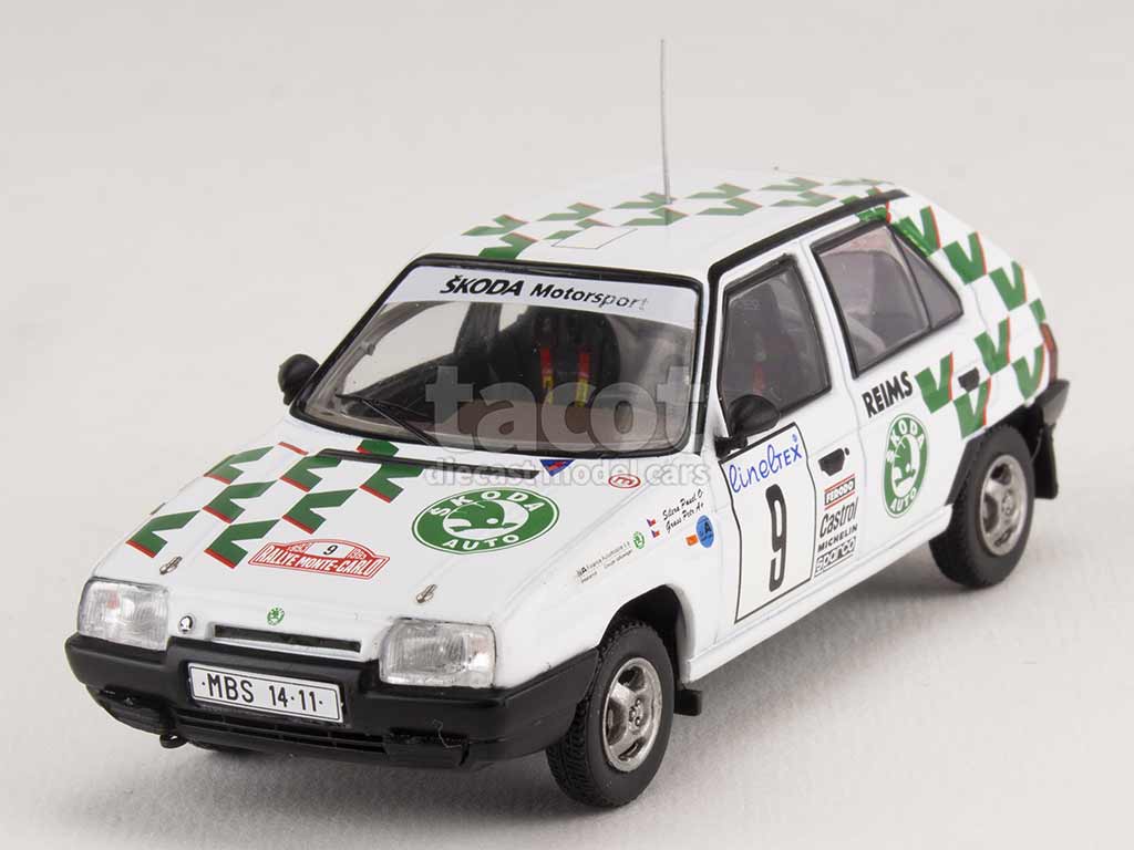 Panneau Métal émaillé - Skoda Favorit 136 L/A - Rallye Monte-Carlo 1994