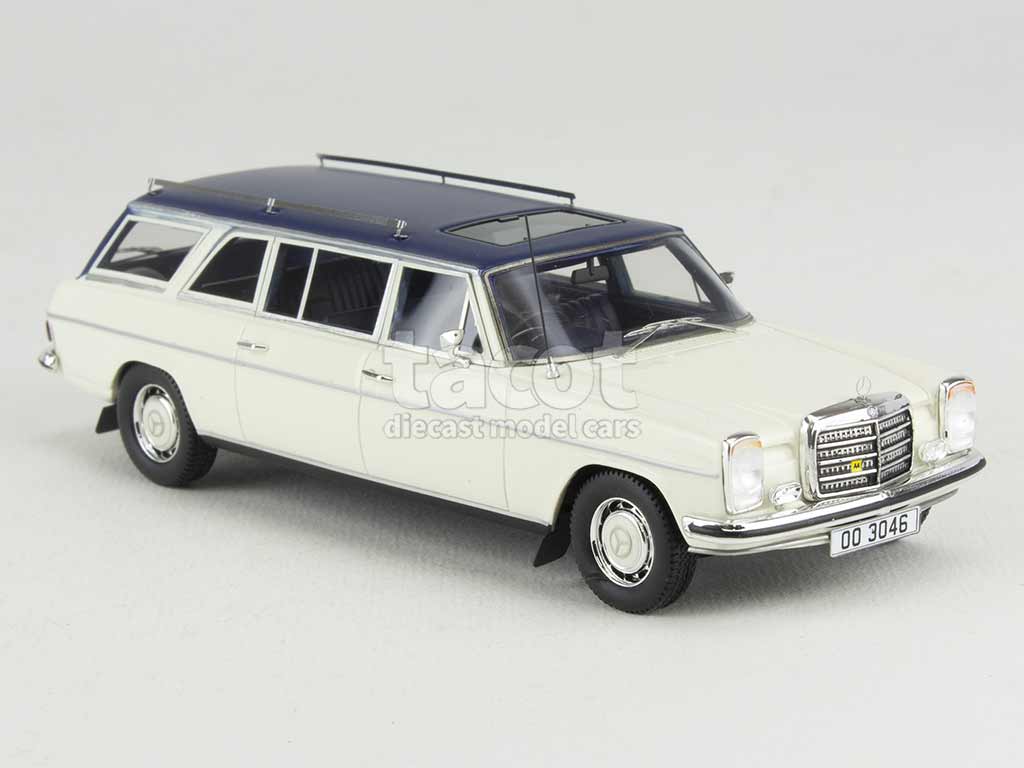 Mercedes W114 LWB Crayford estate blanche (Matrix) 1/43e