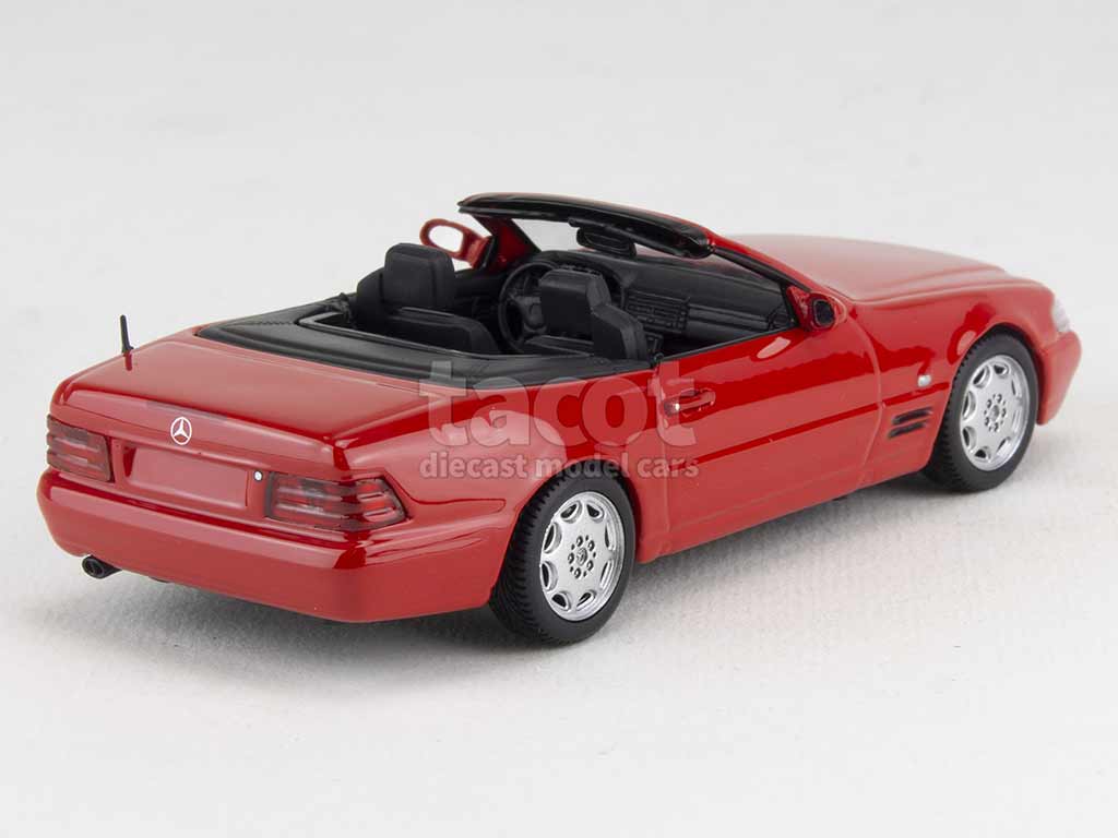 Red Sl500 R129 Mercedes - SL 500/ R129 1999 - Maxichamps - 1/43 - Autos Miniatures Tacot