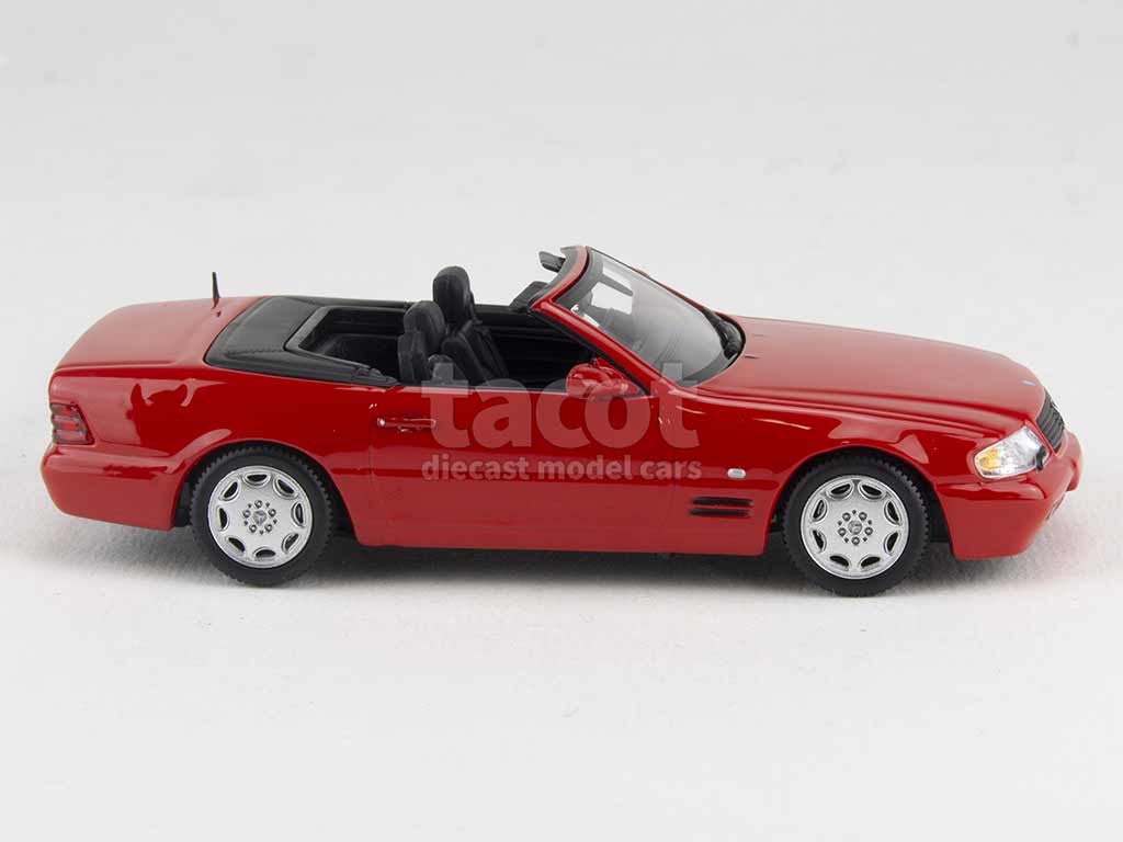 Red Sl500 R129 Mercedes - SL 500/ R129 1999 - Maxichamps - 1/43 - Autos Miniatures Tacot