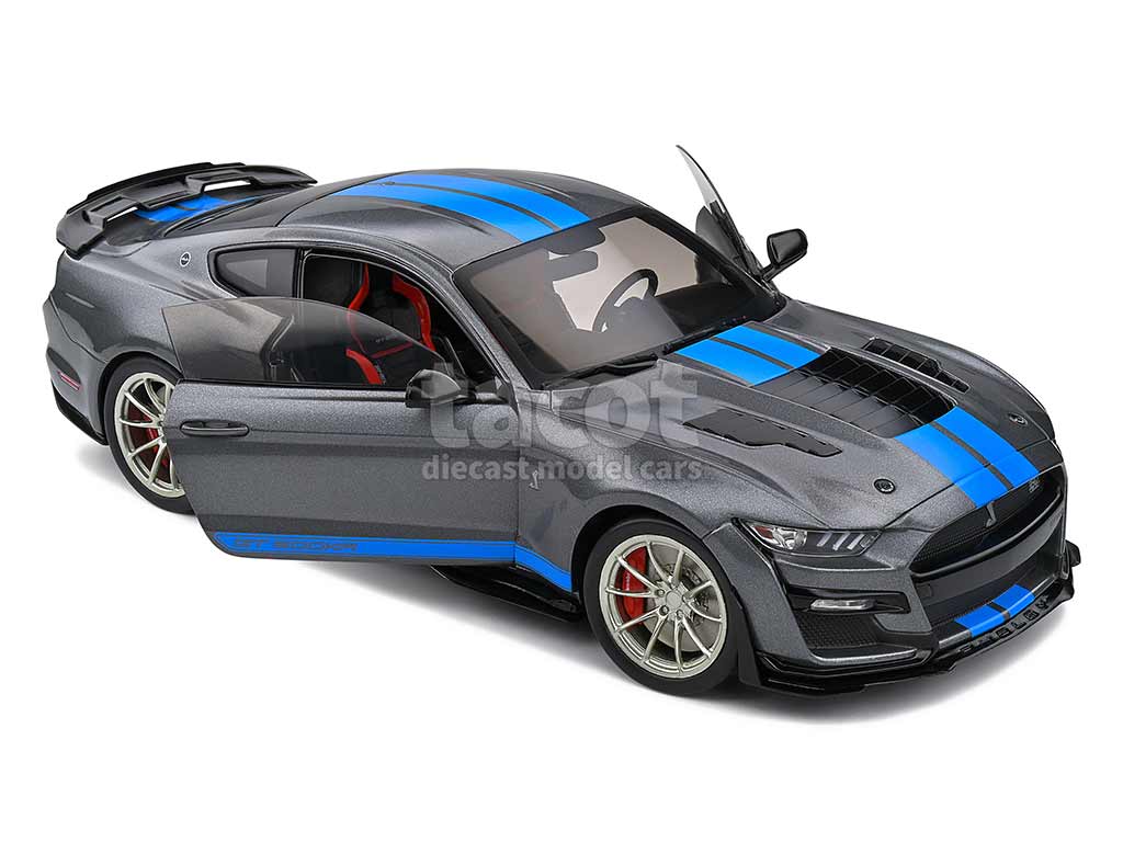 AFX New '22 Ford Mustang Shelby GT500KR Silver/Blue HO Slot Car Mega G - Foto 9