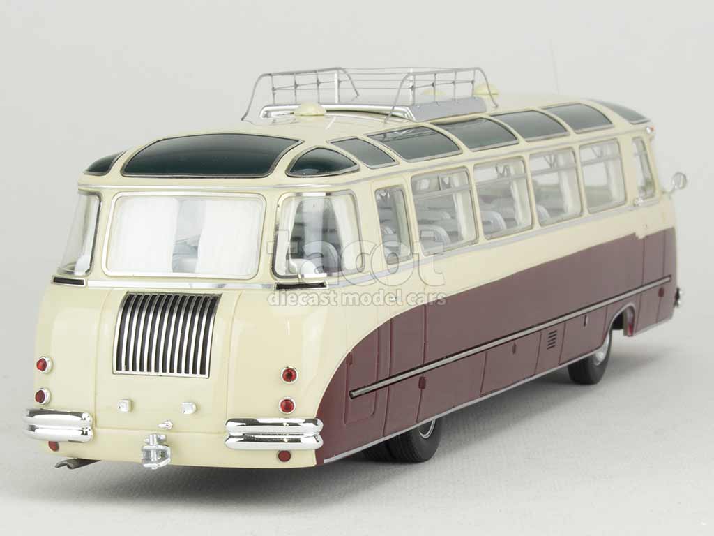 Modèle Réduit 1:43 Autocult - Autobus Kraus Maffei KML 110 Allemagne 1959 Rouge Et Ivoire, Collection Miniature Neuve