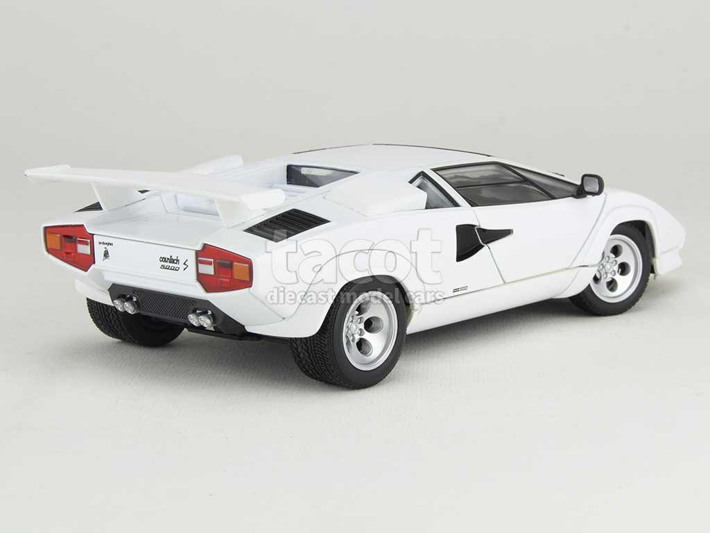 Lamborghini Countach Coupe Weiß 1:24 Modellauto - Metall/Plastik Mit öffnenden Türen