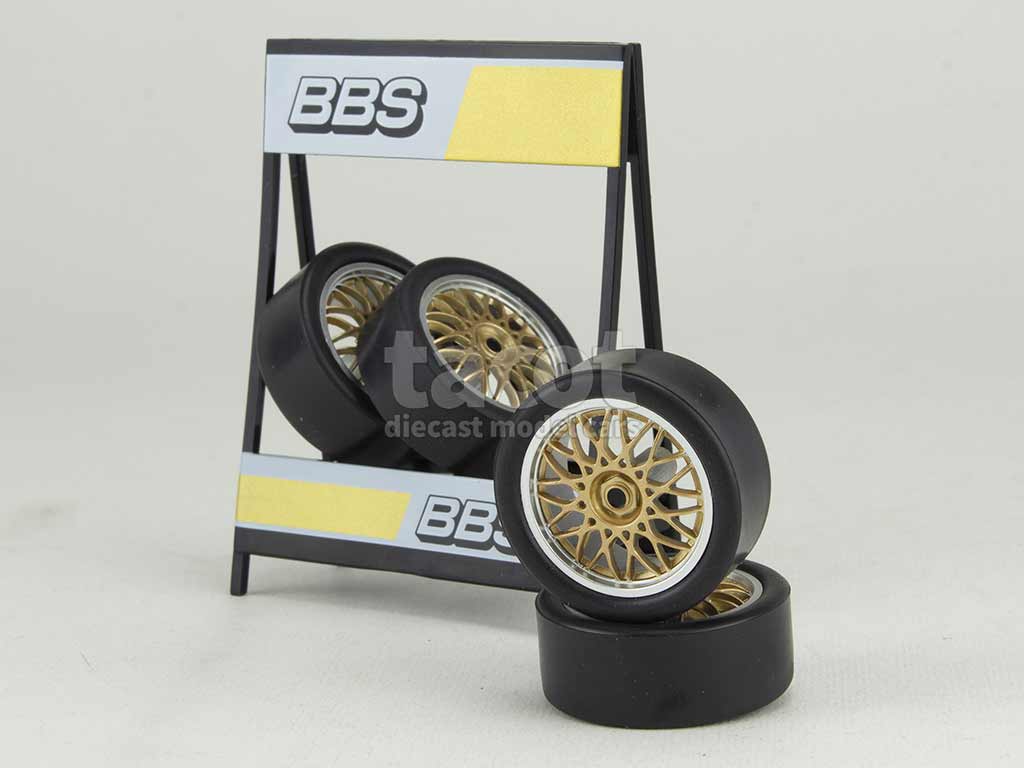 Divers Set 4 Wheels BBS IXO 1/18 Autos Miniatures Tacot