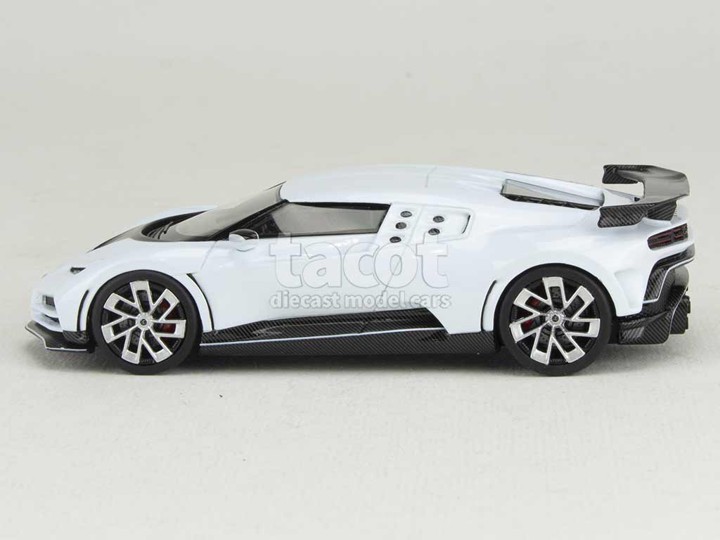 Miniature Bugatti Centodieci Blanche TRUESCALE 1:18 - Modèle TS0480, Neuf En Boîte