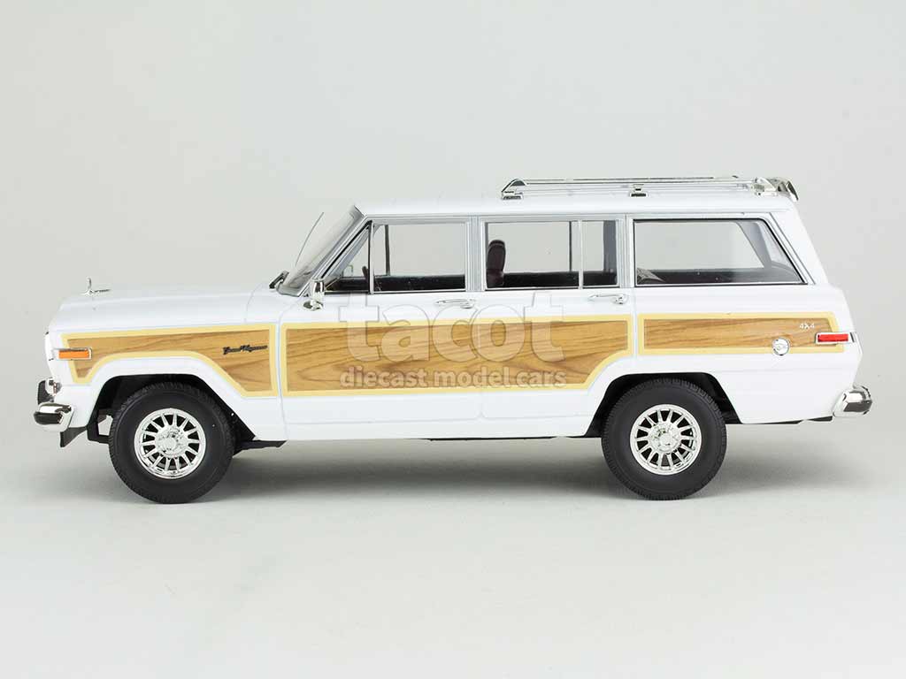 Modèle Réduit Jeep Grand Wagoneer 1989 - Échelle 1:18 - Blanc - Métal Die-cast - KK Scale