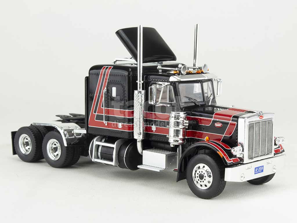 Peterbilt 359 phares ronds noir/rouge 1973 au 1/43ème par IXO - La