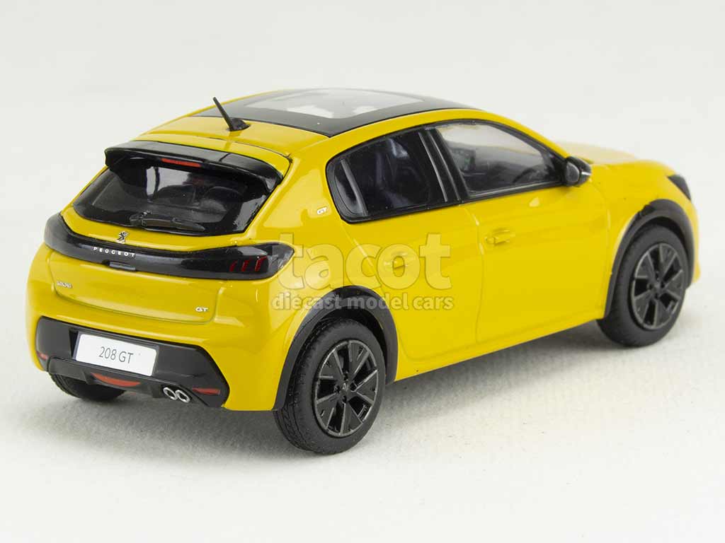 Peugeot 208 GT Pack 2022 Faro Yellow 1:43