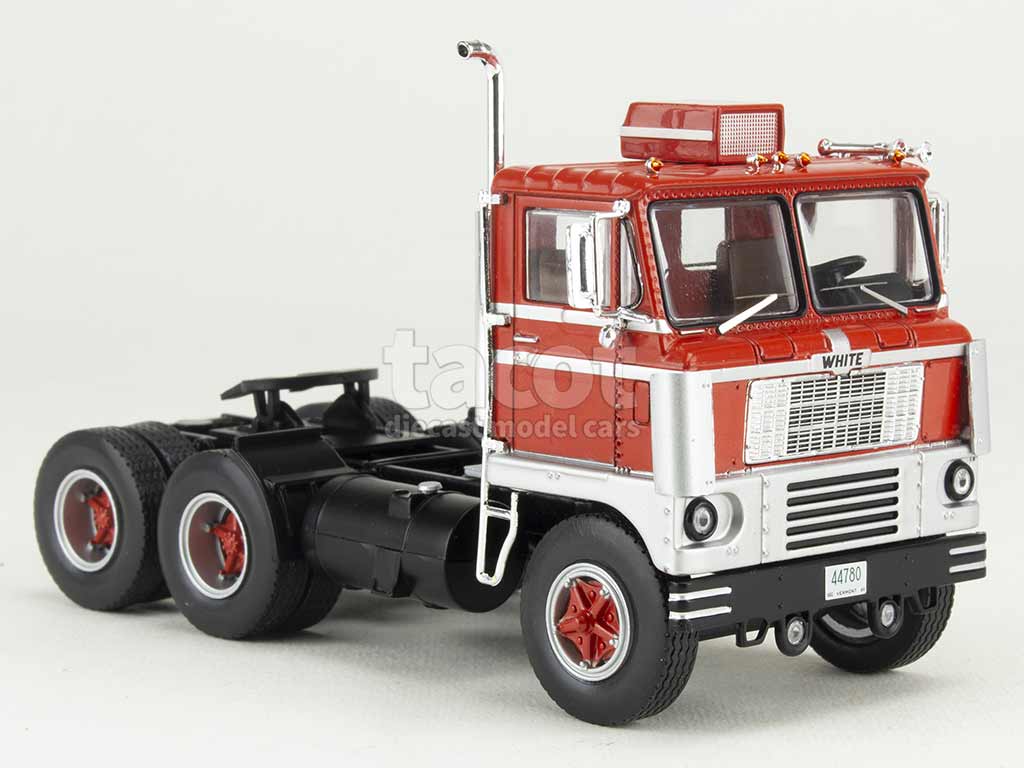 Camion Miniature WHITE 7400 Transporter 1960 – Échelle 1/43, IXO, Moulé Sous Pression, Couleur Orange