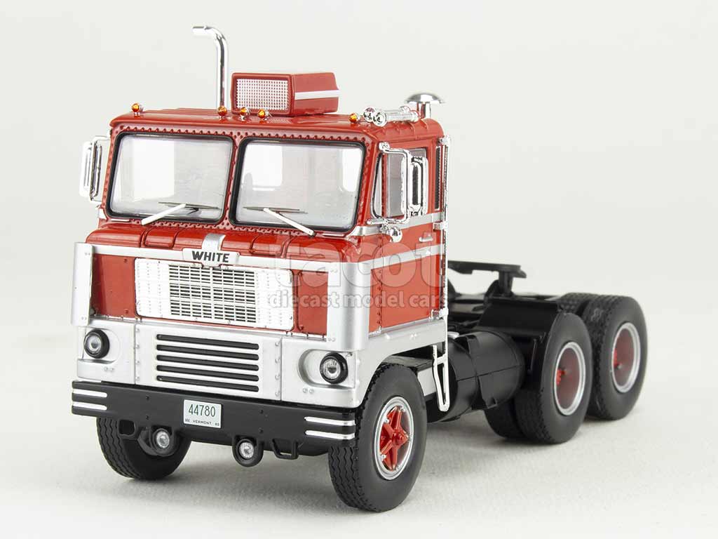 Camion Miniature WHITE 7400 Transporter 1960 – Échelle 1/43, IXO, Moulé Sous Pression, Couleur Orange