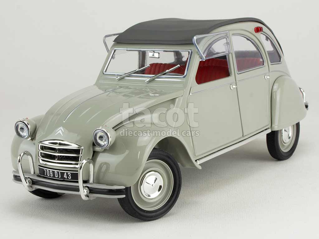 Voiture Miniature Citroen 2CV AZAM 1966 Gris Rose 1/18 - 181430 NOREV