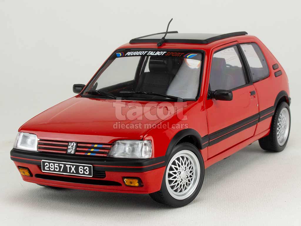 MINIATURE PEUGEOT 205 GTI RED 1/43° MONDE MOTORS NIB