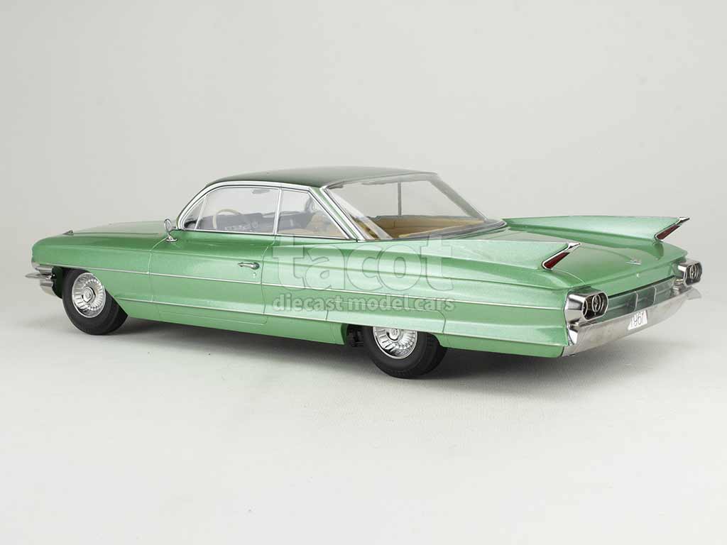 Modèle Réduit 1:18 Cadillac Series 62 Coupe Deville 1961 Vert Clair Métallisé - KK Scale, Neuf