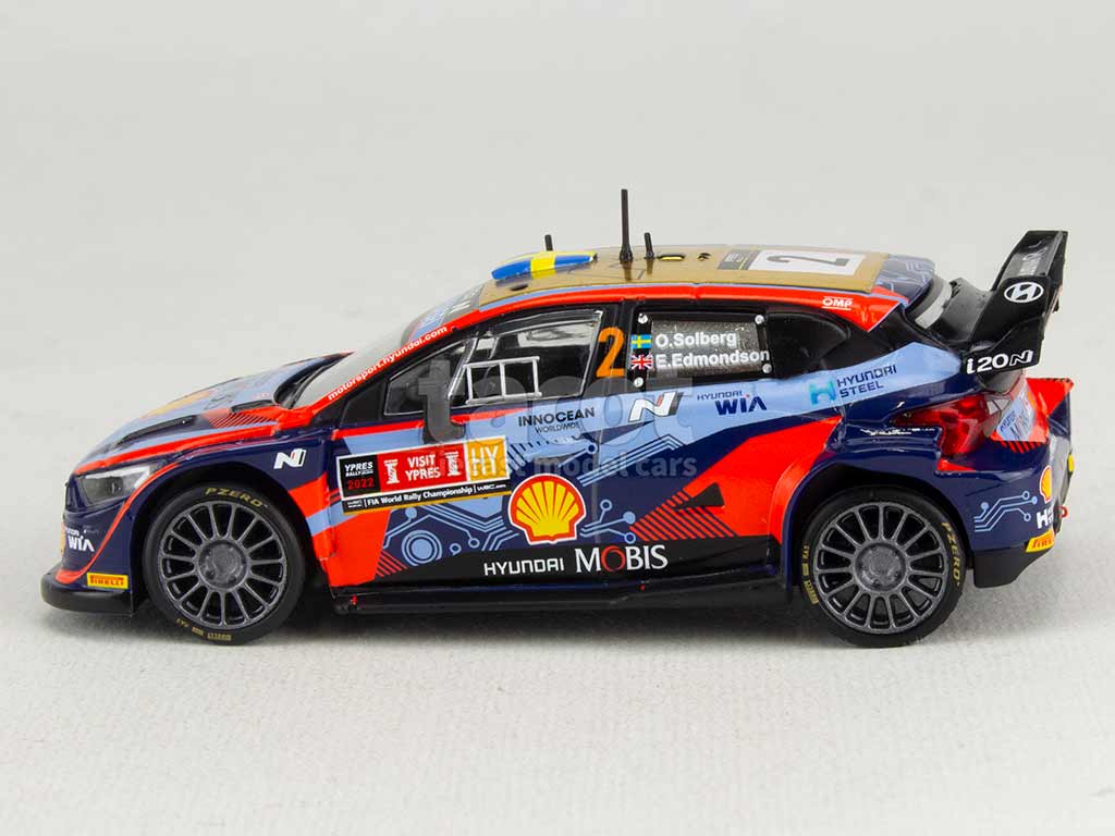 Hyundai i20 Rally 1 - 4eme Rallye Ypres - 2022 Solberg O. 1/43 de IXO