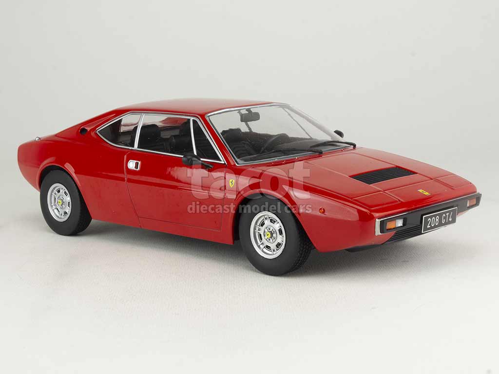 KK-Scale 1:18 Ferrari 208 GT4 Année De Construction 1975 Rouge Noir Givre Kkdc181204