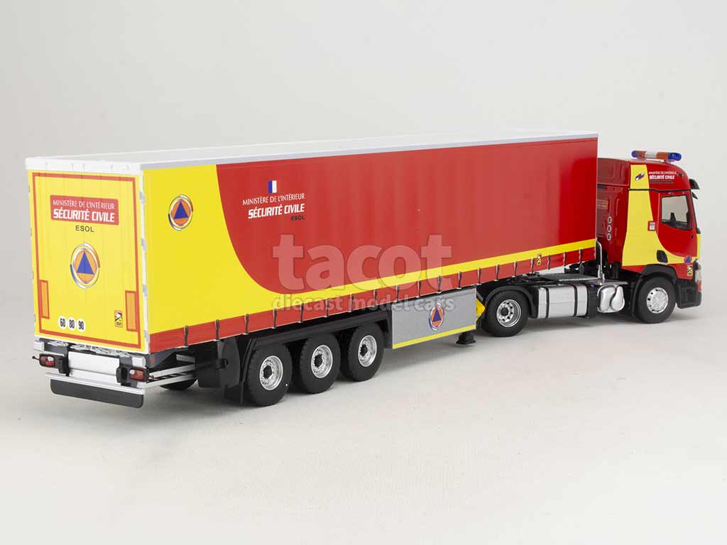 103746 Renault T460 Semi Tautliner Pompiers 