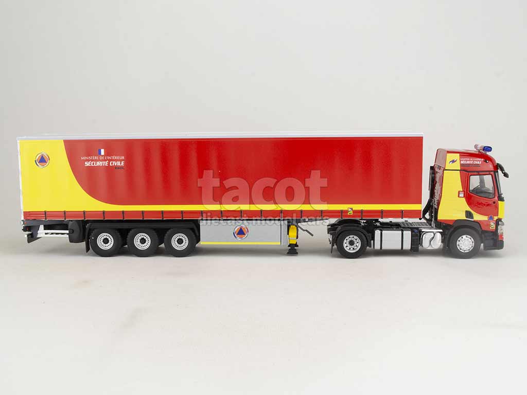 103746 Renault T460 Semi Tautliner Pompiers 